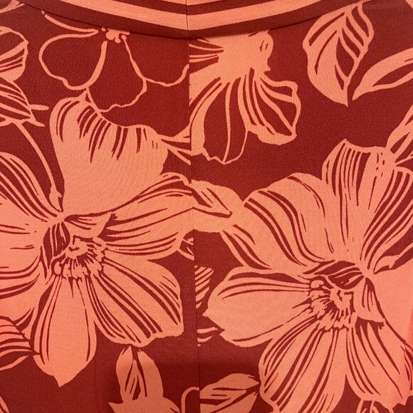Wisp Maggy London Ella Maxi Jersey Dress Floral Beach Burnt Orange Red 4 S - Picture 4 of 7